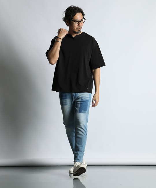 シルキータッチ キーネックTシャツ