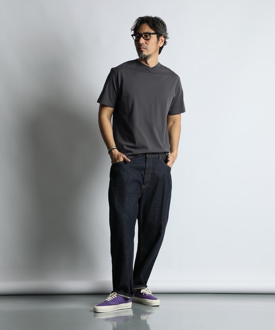 シルキータッチ 浅Vネック Tシャツ