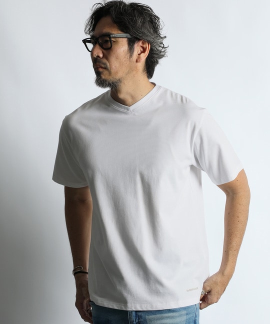 シルキータッチ 浅Vネック Tシャツ