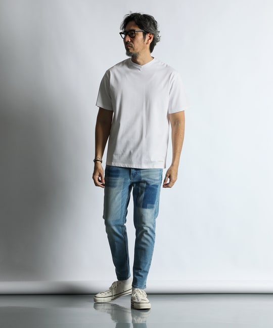 シルキータッチ 浅Vネック Tシャツ