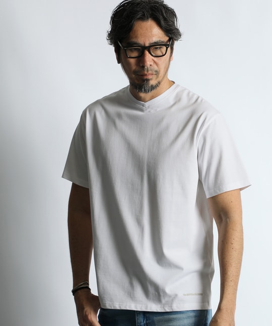 シルキータッチ 浅Vネック Tシャツ