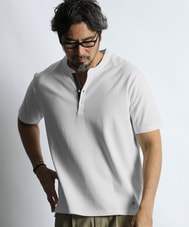 吸水速乾・防シワ クールファイバー Vネック オープンカラー スキッパーTシャツ